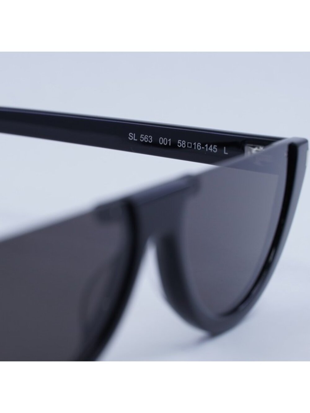 Saint Laurent SL563 001 Sunglasses Black Oval Frame, Black Lenses - Picture 7 of 10